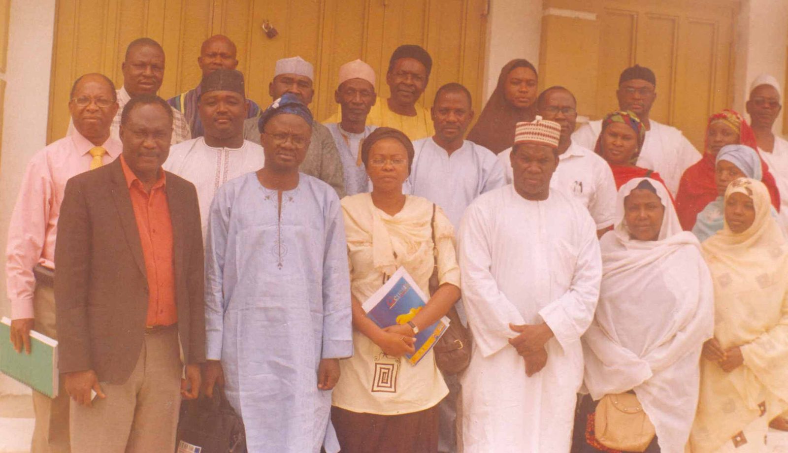 With a delegation of the European Union Commission, Abuja.