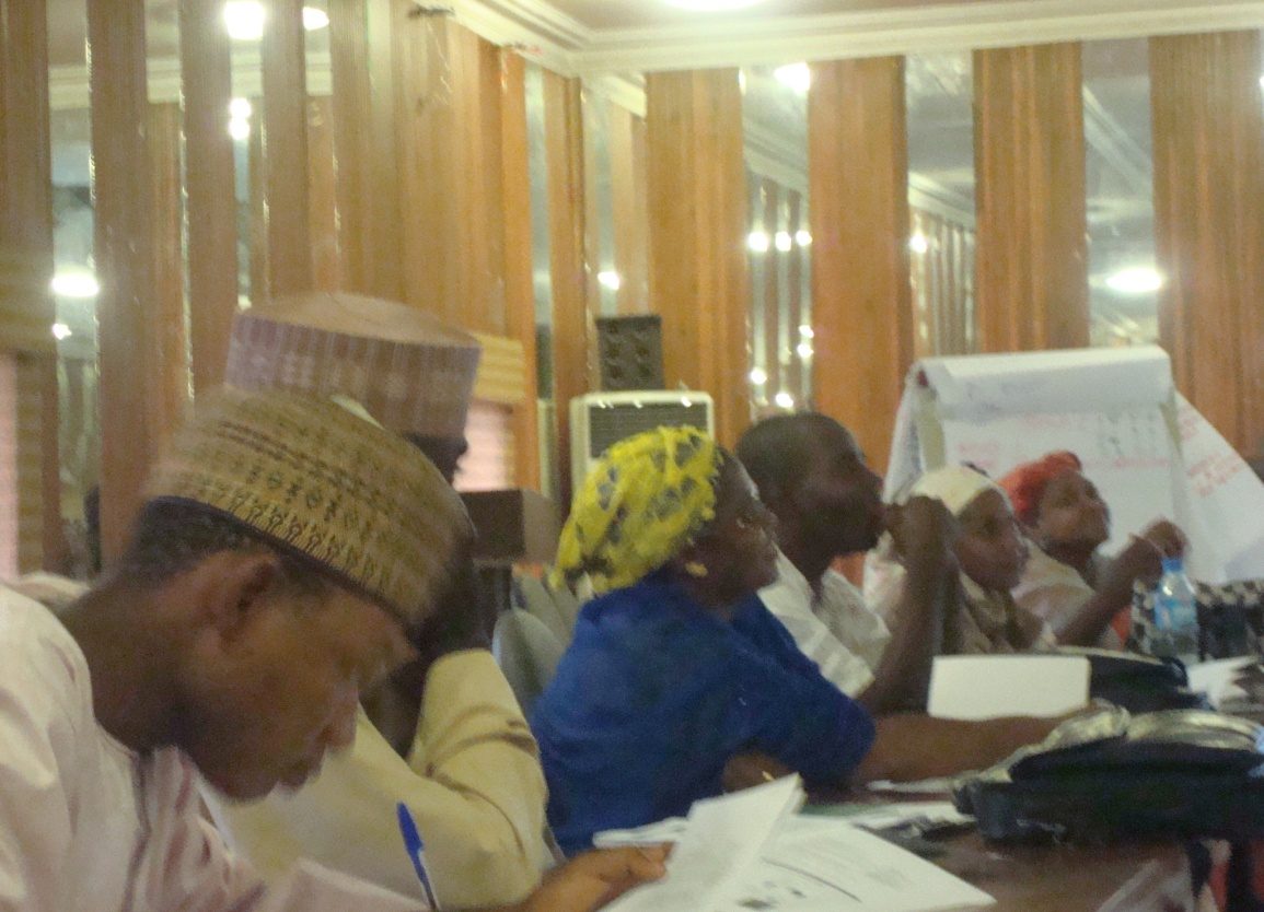 Training of civil society organisations on writing proposals, Tahir Palace Hotel, Kano, 2009.